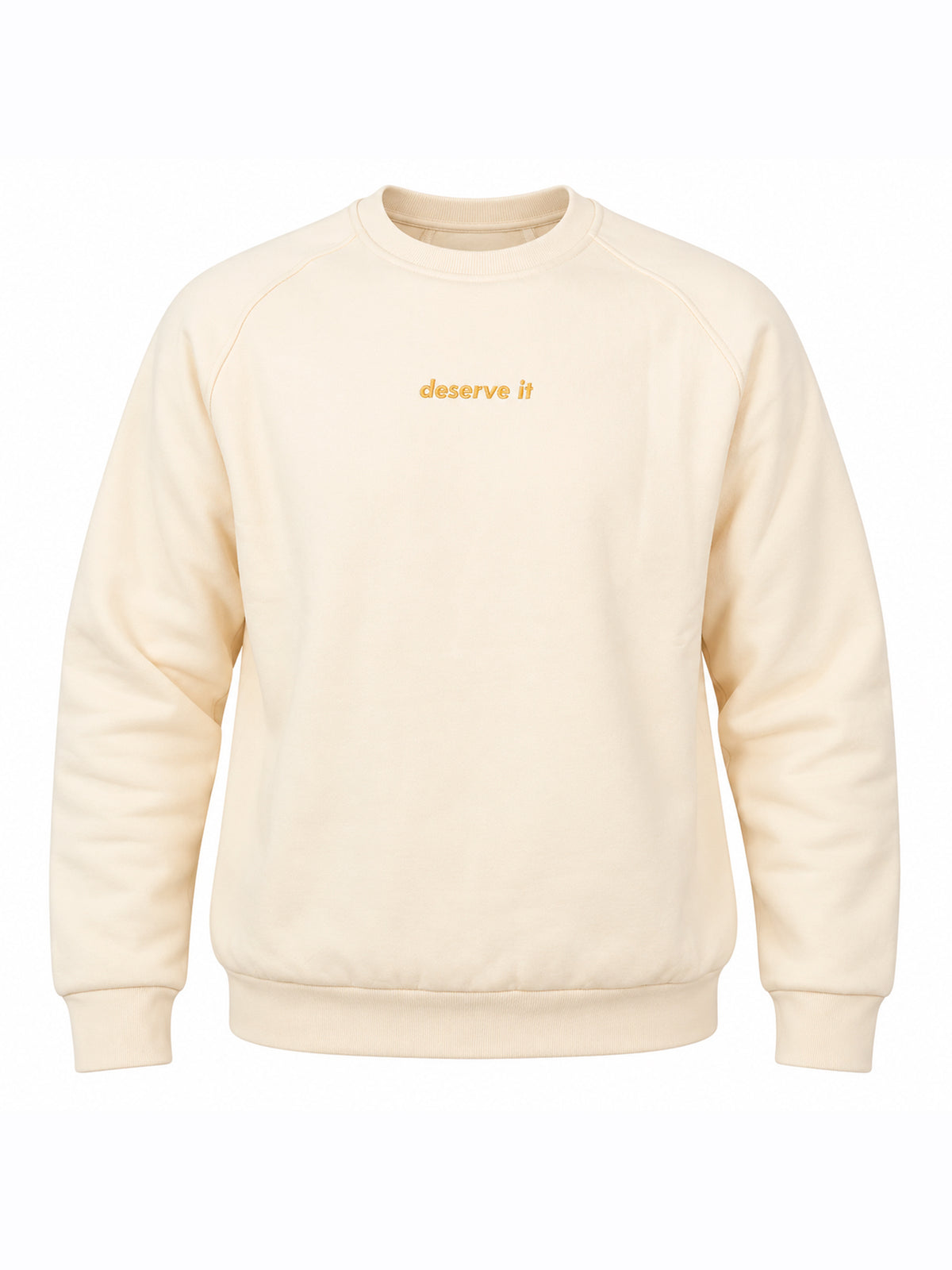 Crewneck brodé deserve it beige - LVF Work Works