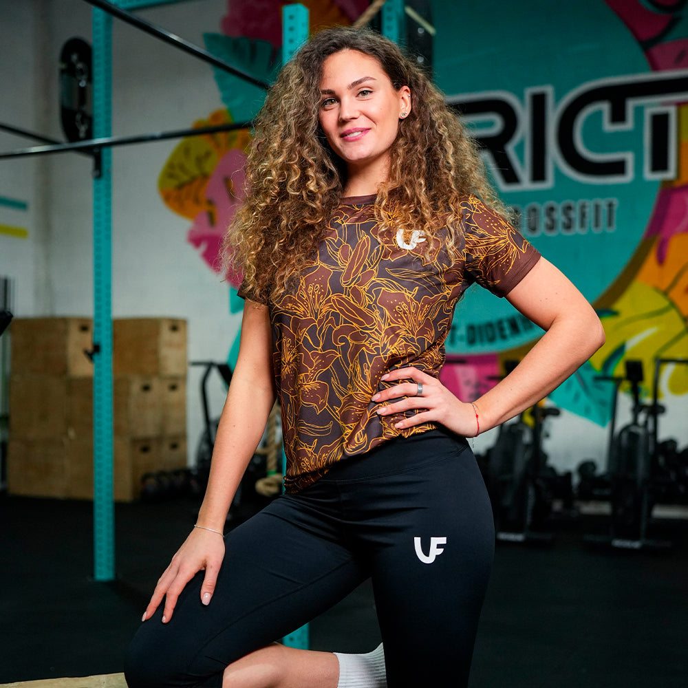 T-shirt Sport Femme - Gold Flowers