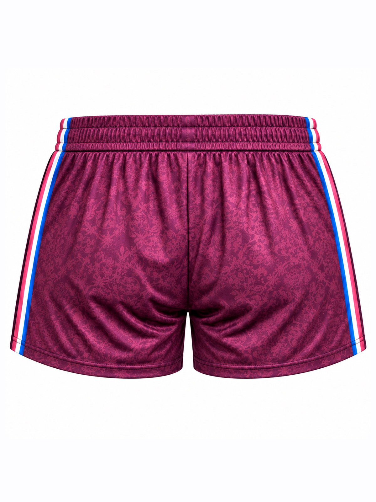 Short de sport femme bordeaux vue de dos - LVF Héritage