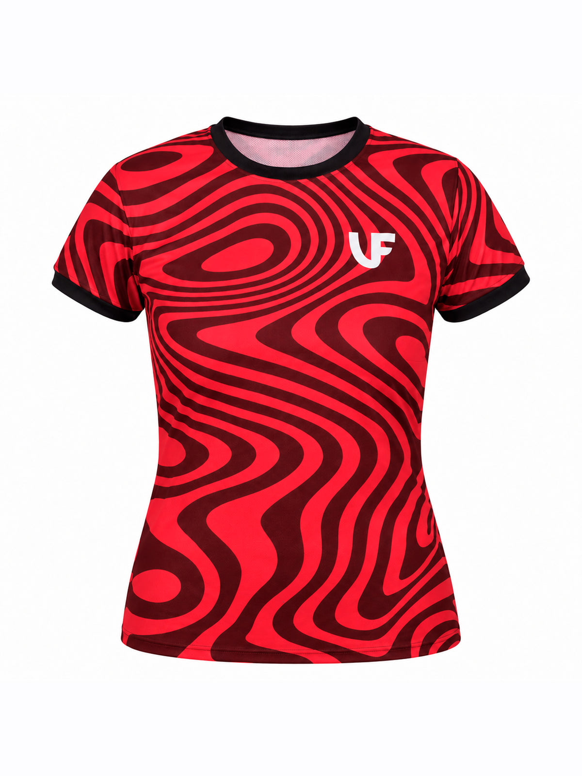 T-shirt de sport à motifs pour femme coloris rouge LVF Break The Lines