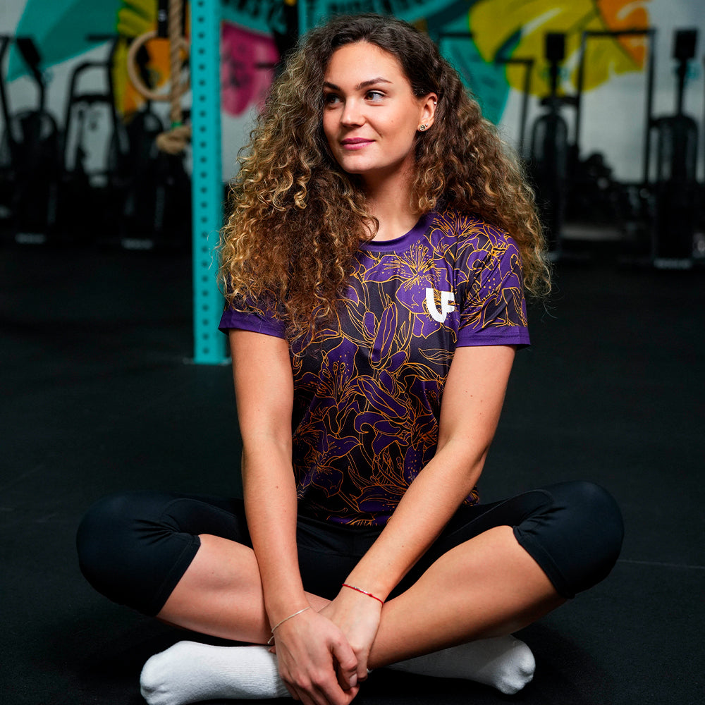 T-shirt Sport Femme - Gold Flowers