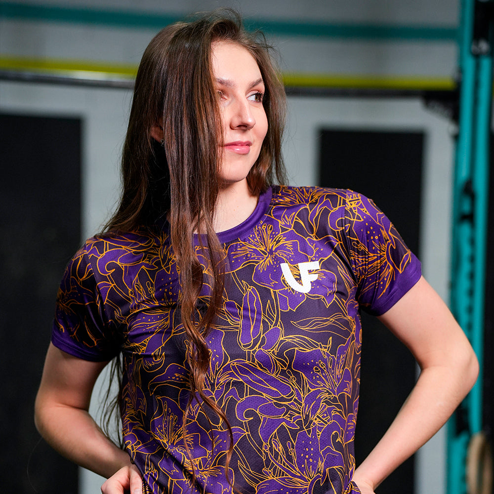 T-shirt Sport Femme - Gold Flowers
