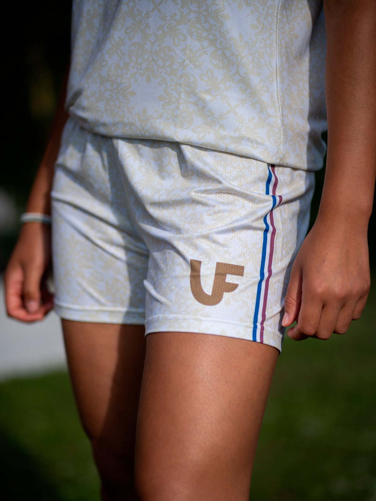 Short de sport pour femme coloris beige à motif LVF Héritage
