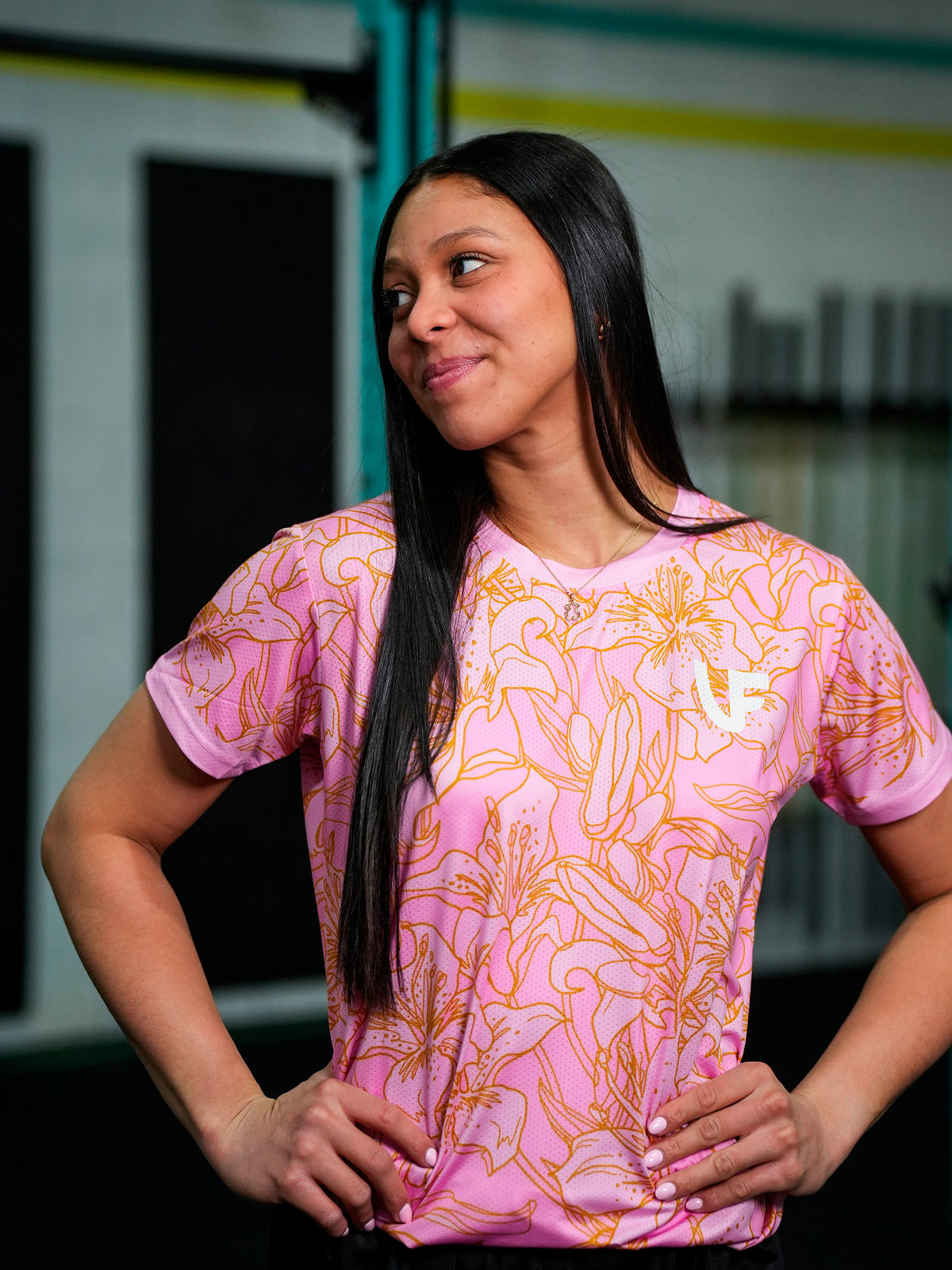T-shirt Sport Femme - Gold Flowers