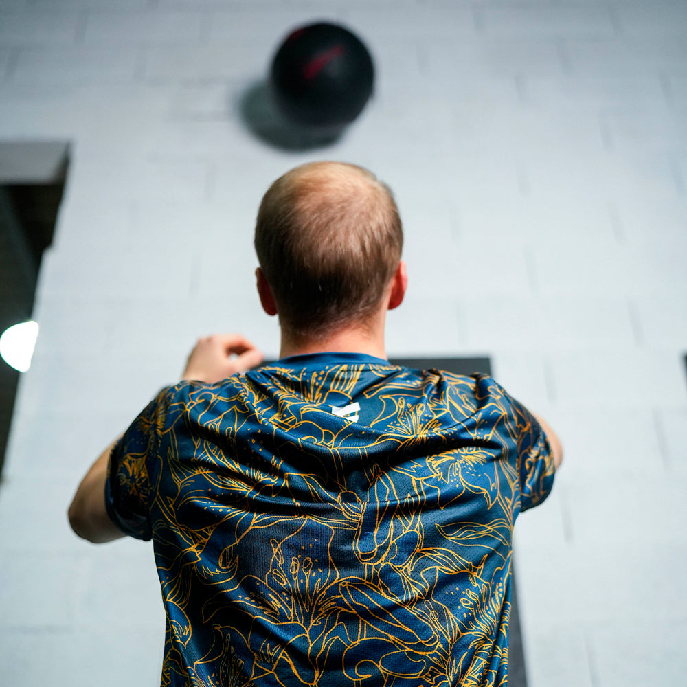 MEN'S T-SHIRT - "GOLD FLOWERS"