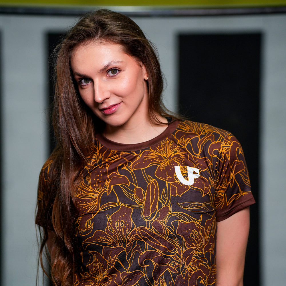 WOMEN'S T-SHIRT - "GOLD FLOWERS"