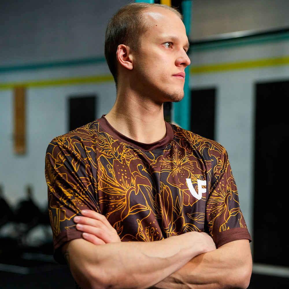 T-SHIRT HOMME - "GOLD FLOWERS"