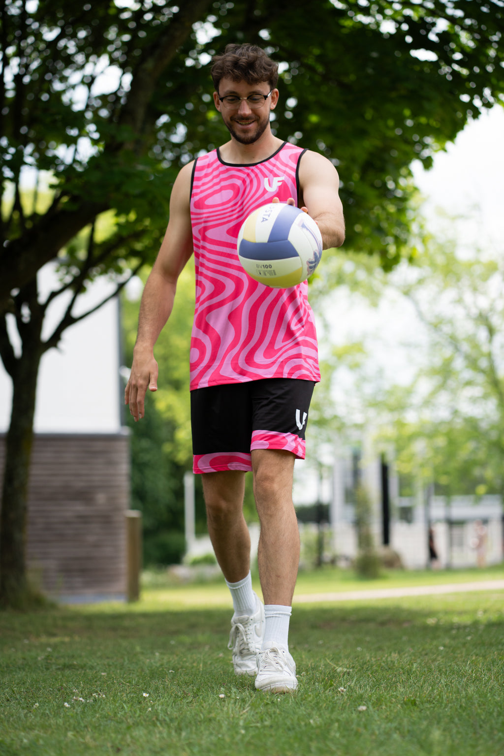 MEN'S BEACH SHORT – "BREAK THE LINES"