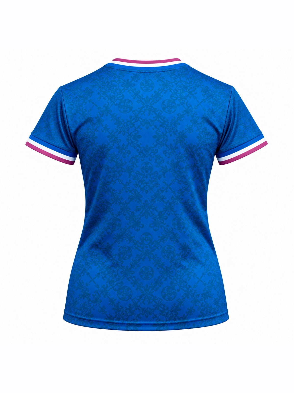 T-Shirt de sport bleu femme vue de dos - LVF Héritage