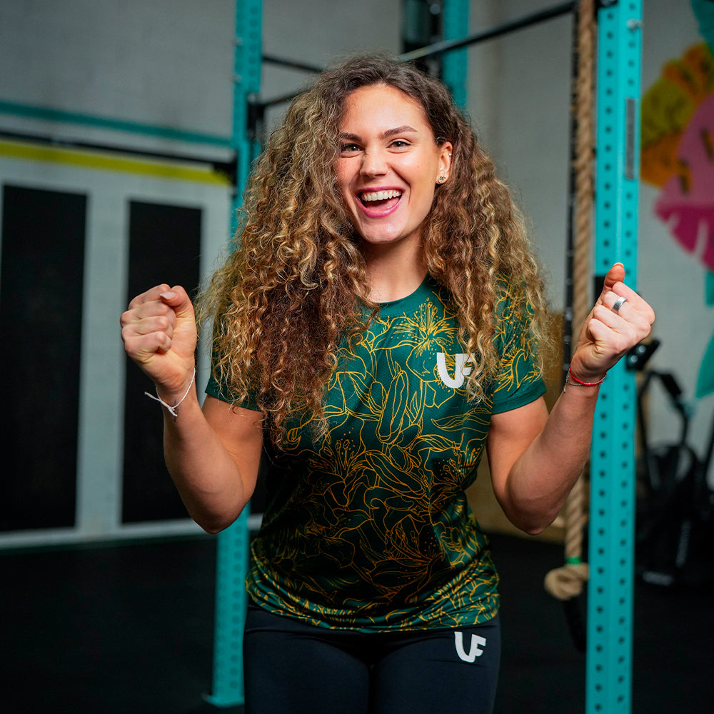 WOMEN'S T-SHIRT - "GOLD FLOWERS"