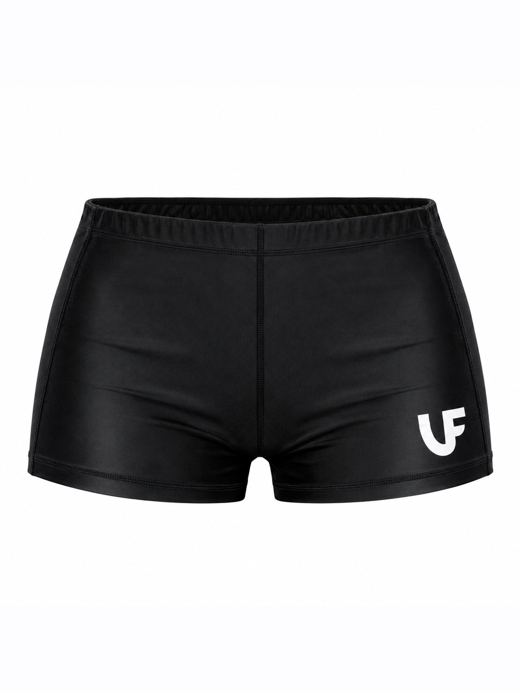 Shorty sport femme noir coupe ajustée - vue de face