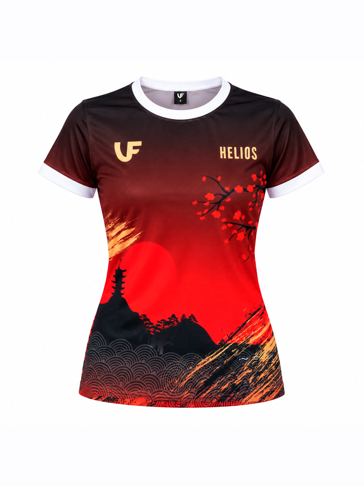 Packshot du t-shirt LVF HELIOS Tokyo : t-shirt de sport femme avec motifs du Japon
