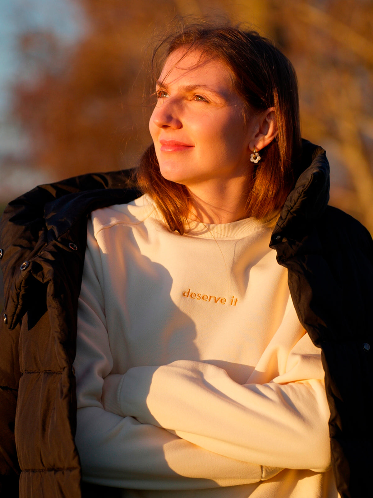 Mannequin en crewneck femme LVF brodé deserve it - Work Works