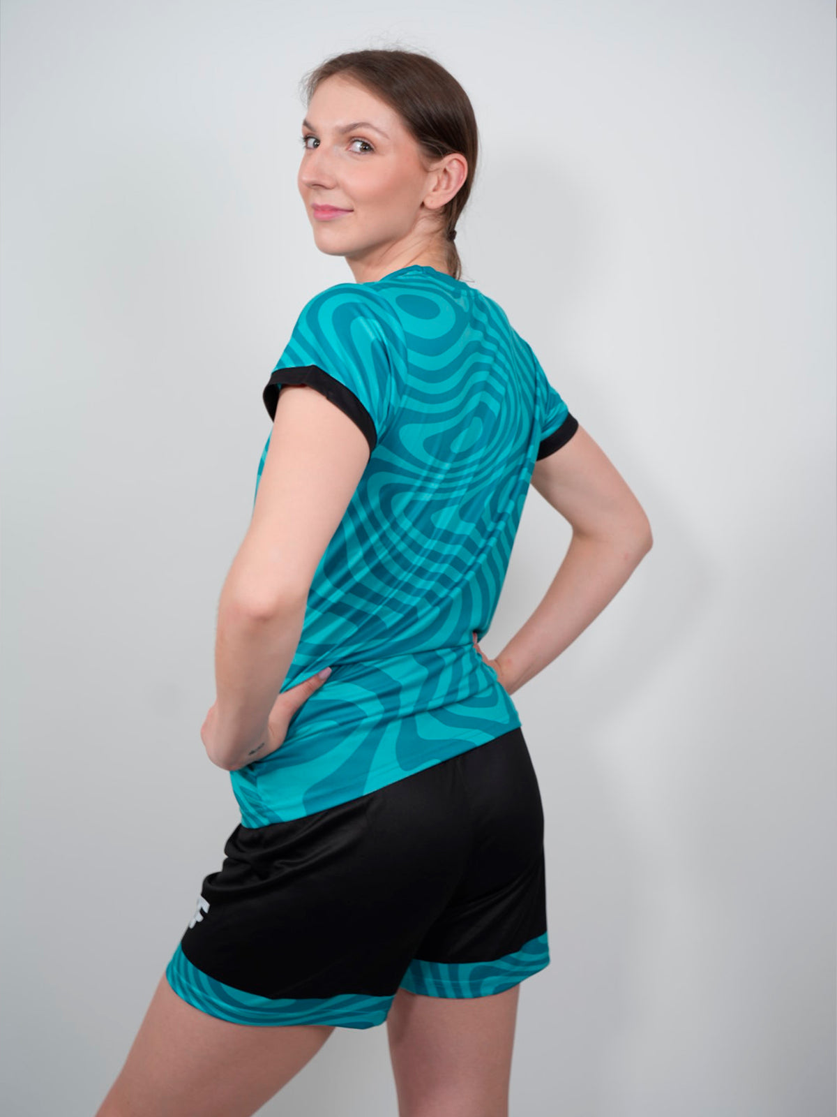 Mannequin de dos en t-shirt de sport pour femme coloris bleu LVF Break The Lines