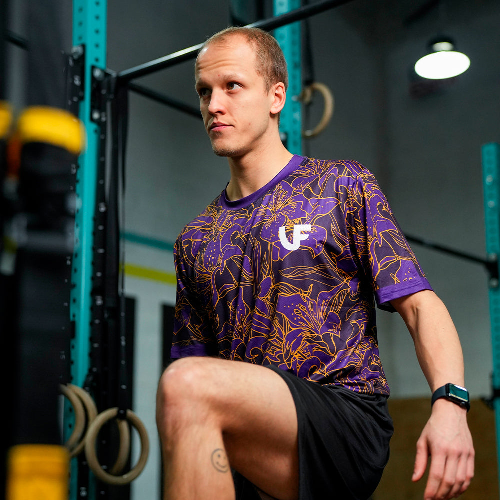 T-SHIRT HOMME - "GOLD FLOWERS"