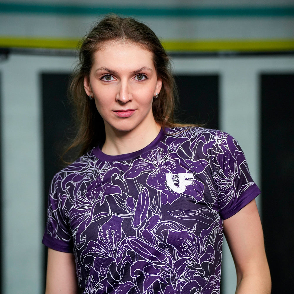 T-shirt Sport Femme - Gold Flowers